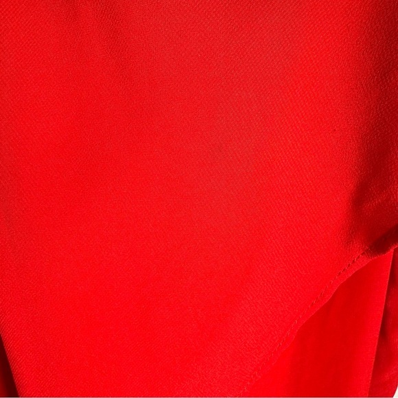 Addition Elle Red Sheer Ruffle Sleeveless Blouse Size 16 - Picture 6 of 11